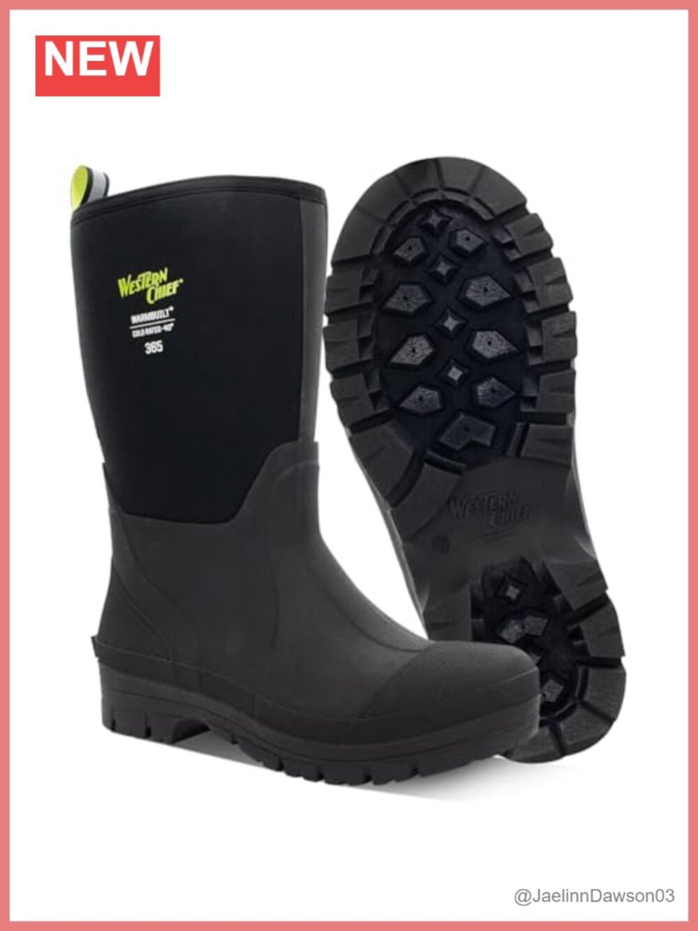 Women's Waterproof Insulated Mid-Calf Snow Rain Boots Neoprene Winter